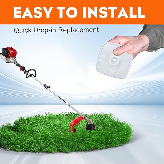 HIPA PB-200 Air Filter Tune Up Kit for ECHO Blower PB200 PB2100 ES-210 ES210 ES2100 PB201 ES2400 ES211 PB2455 PB2155 SHC211 SHC212 SHC1700 SHC210 SHC2100 Hedge Clipper - LeafyLoom