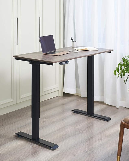 Kaboon Universal Tabletop 55"x27.5", Solid One-Piece Melamine Table Top, Double Desk L-Desk DIY, Home and Office Countertop,Eucalyptus/Dark Walnut - LeafyLoom