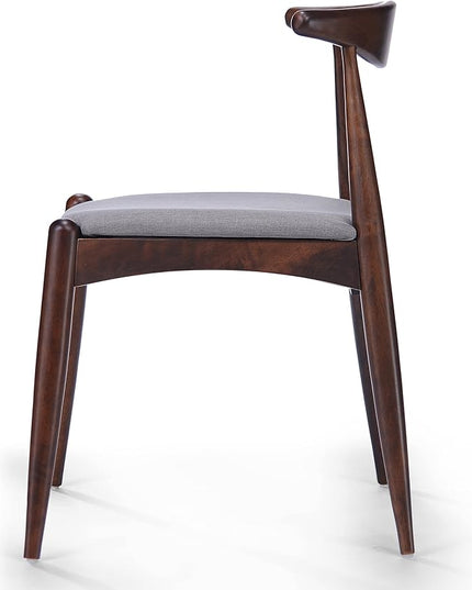 Christopher Knight Home Francie Fabric and Walnut Wood Dining Set, Light Grey / Walnut - LeafyLoom