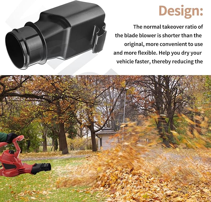 Blower Flat Nozzle Vacuum Tubes, Car Drying Nozzle Compatible with Toro Leaf Blower, Leaf Blower Flat Nozzle for 51619 51502 Leaf Collection Blower Bag - LeafyLoom