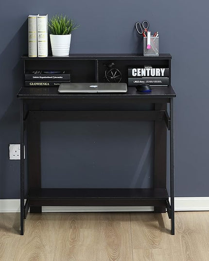 Furinno Simplistic A Frame Computer Desk, Dark Walnut - LeafyLoom