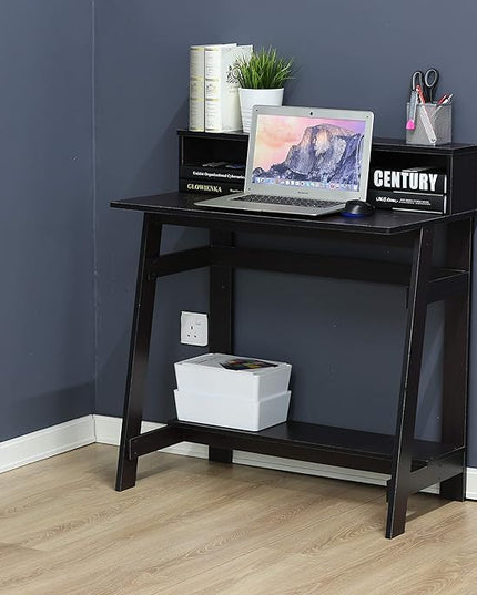 Furinno Simplistic A Frame Computer Desk, Dark Walnut - LeafyLoom