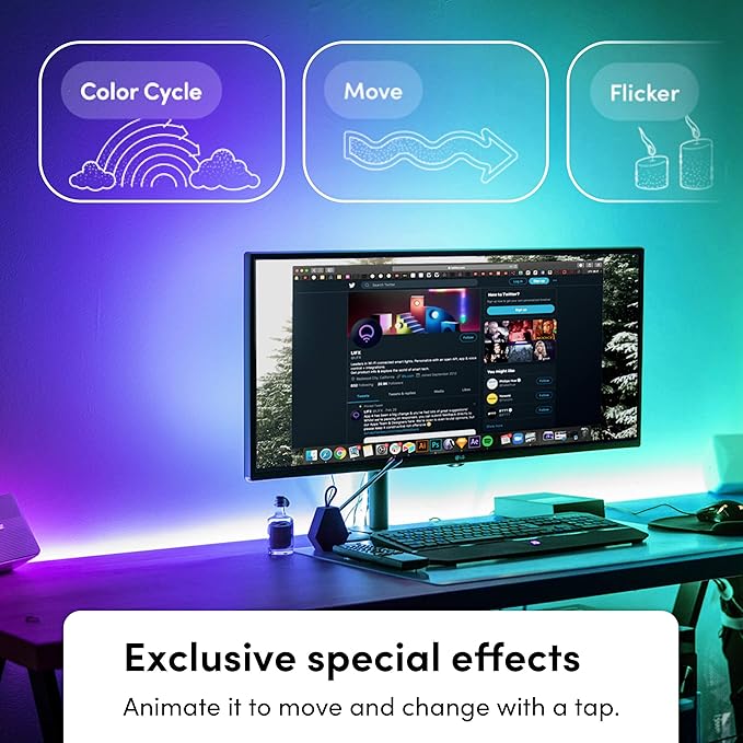 LIFX Lightstrip 40" Extension Only (no Controller or Supply Included), Wi-Fi Smart LED Light Strip, Full Color with Polychrome Technology™. LIFX