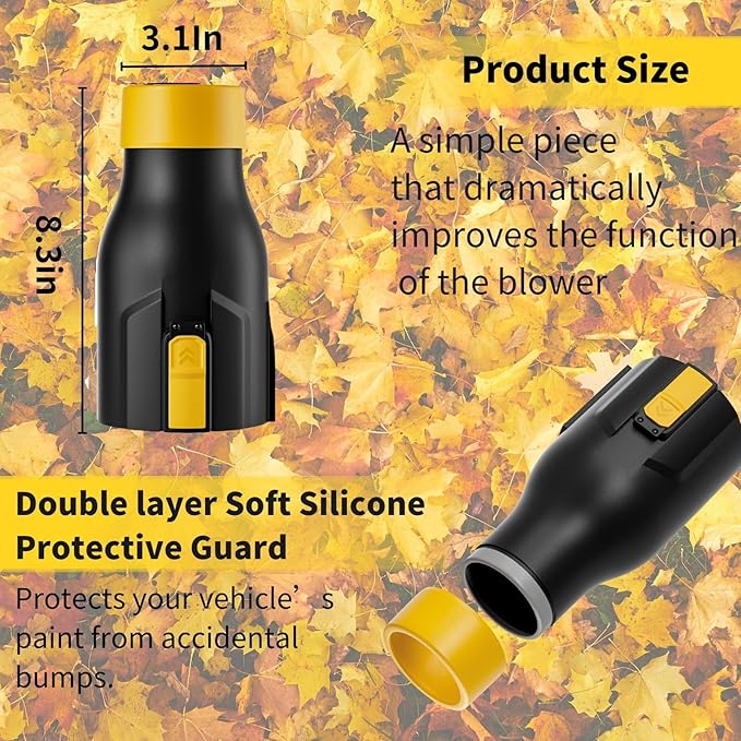 Blower Nozzle for Dewalt 60V MAX Leaf Blower(DCBL772X1 DCBL772B DCMBA572N), Car Drying Nozzle for Dewalt 60V- Bare Nozzle 1 Pack - LeafyLoom