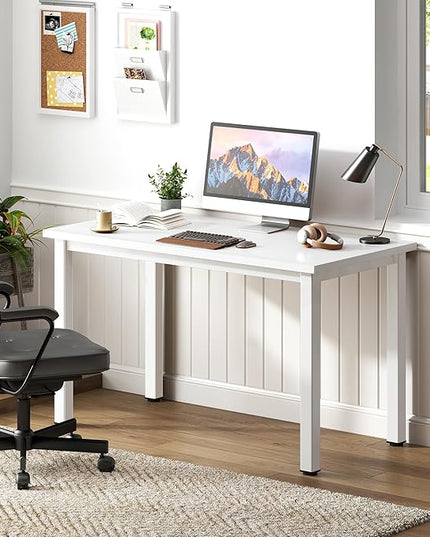 Need Small Desk, 39.4 inches Sturdy Writing Desk for Small Spaces, Small Computer Desk Teens Desk Study Table Laptop Desk Home Ofice Desk, White - LeafyLoom