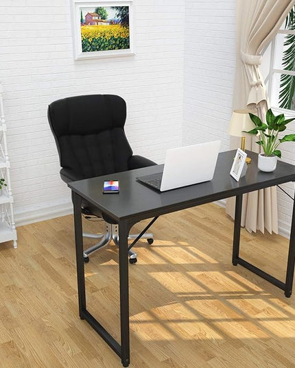 Foxemart Modern Small Computer Desk, 32 Inch, Sturdy Laptop Study Desk Table for Home Office, Black - LeafyLoom