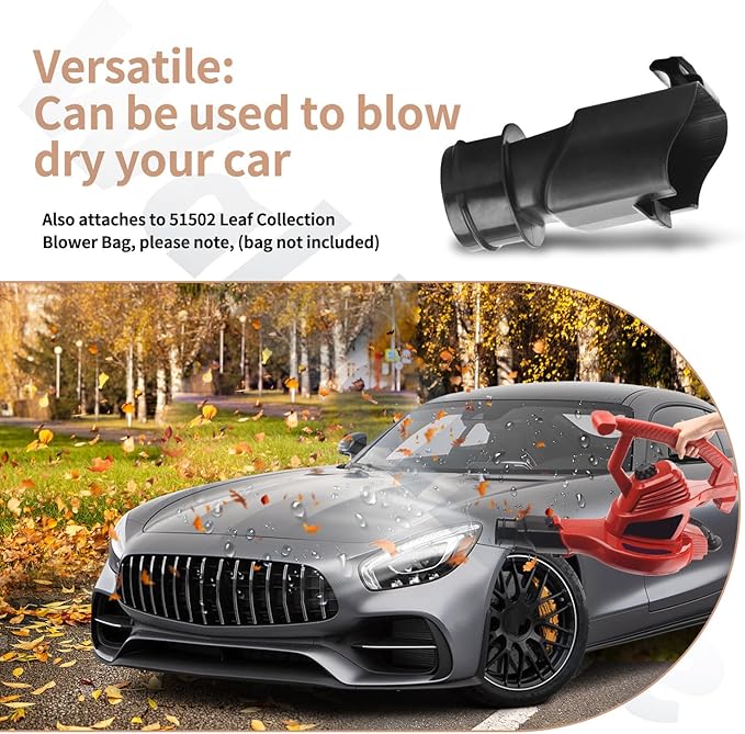 Blower Flat Nozzle Vacuum Tubes, Car Drying Nozzle Compatible with Toro Leaf Blower, Leaf Blower Flat Nozzle for 51619 51502 Leaf Collection Blower Bag - LeafyLoom