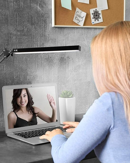 Swing Arm Desk Lamps for Architect Drafting or Computer Light, LED Bar Clamp Lamp - LeafyLoom