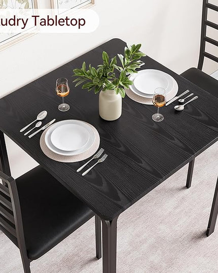 IDEALHOUSE Table for 2 Kitchen-and-Dining-Room-Sets, 29.1329.1329.93, Black - LeafyLoom