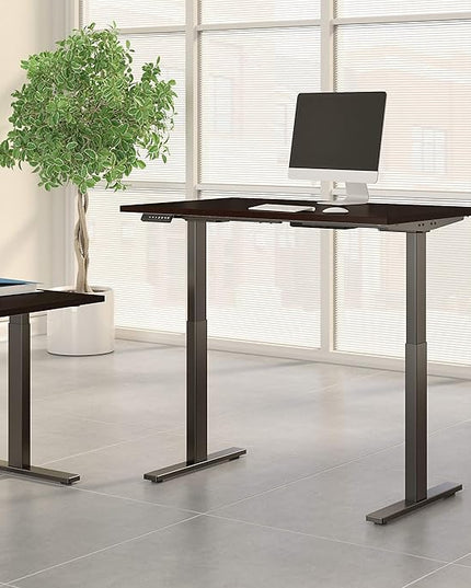 Bush Business Furniture Move 60 Electric Ergonomic Sit-Stand Computer Table for Home and Professional Office, 48W x 24D, Mocha Cherry - LeafyLoom