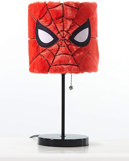 Idea Nuova Marvel Spiderman Plush Shade Stick Table Lamp, Red - LeafyLoom