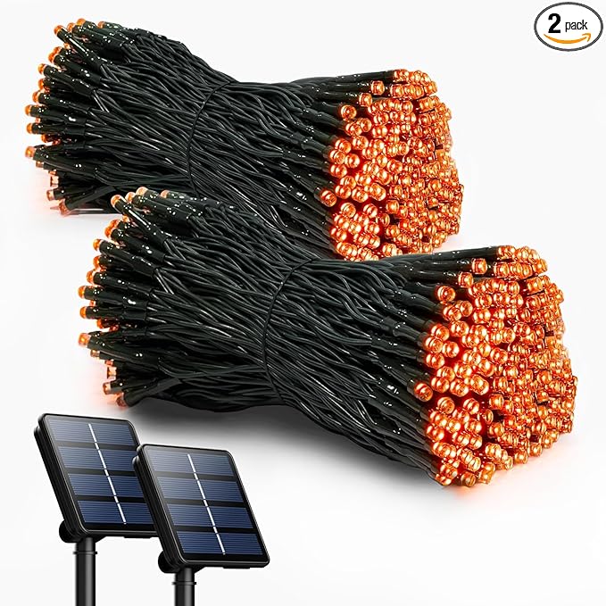 2 Pack Solar String Lights Outdoor, 200 LED Extra-Long 72FT Solar Powered Lights with 8 Lighting Modes, Waterproof Outdoor Lighting Decoration for Garden, Patio, Balcony, Xmas, Wedding, Party SelarlytLighting