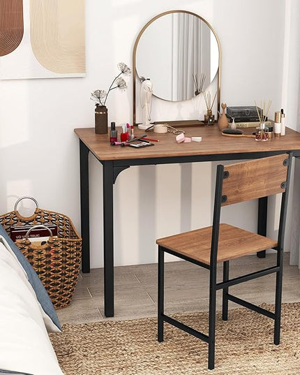 GLACER Dining Table Set, Small, Teak - LeafyLoom