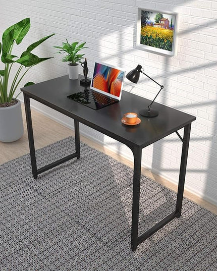 Foxemart Modern Small Computer Desk, 32 Inch, Sturdy Laptop Study Desk Table for Home Office, Black - LeafyLoom