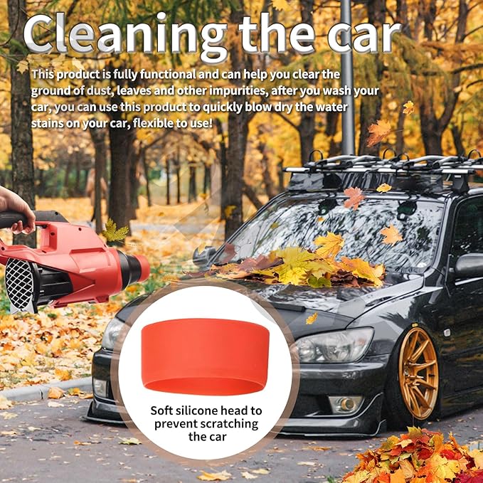 Car Drying Nozzle for Milwaukee M18 Fuel Single Battery 2724-20 2728-20 M18 Leaf Blowers, Car Drying Nozzle for Milwaukee Leaf Blowers with Red Soft Tip Cover - LeafyLoom