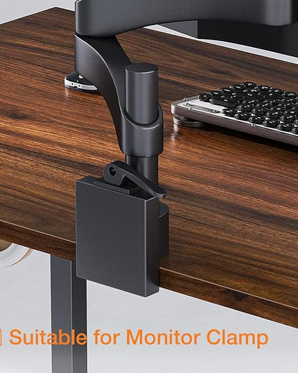 ODK Computer Desk, 40 Inch Small Study Desk, Office Desk with Storage, Work Table with Headphone Hook for Small Space Home Office, Deep Brown - LeafyLoom