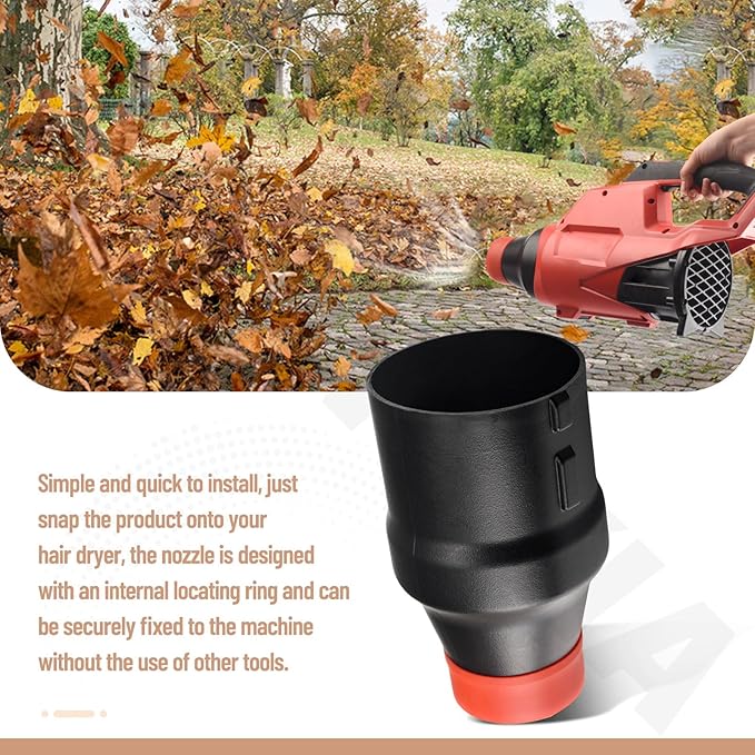 Car Drying Nozzle for Milwaukee M18 Fuel Single Battery 2724-20 2728-20 M18 Leaf Blowers, Car Drying Nozzle for Milwaukee Leaf Blowers with Red Soft Tip Cover - LeafyLoom