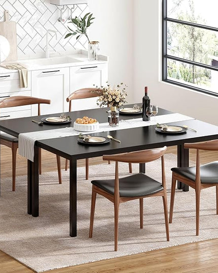 Need 70.8 Inch Executive Office Desk, Large Stylish Computer Desk, Simple Study Writing Desk, Workstation Business Furniture for Home Office, Black - LeafyLoom