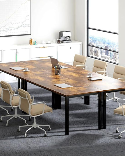 Need 70.8 Inch Executive Office Desk, Large Stylish Computer Desk, Simple Study Writing Desk, Workstation Business Furniture for Home Office, Rustic Brown - LeafyLoom