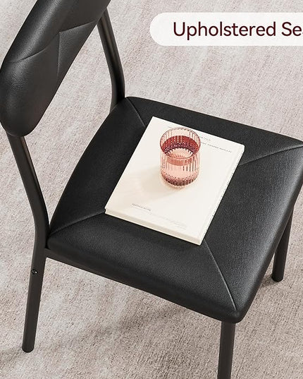 Dining Table for 2, Small Square kitchen Dinner Table Set for 2,Space Saving Wood Modern Dinette With Upholstered,Dining Room Furniture for Breakfast Nook, Apartment,Home Office Small Space,3 Piece - LeafyLoom