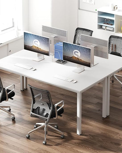Need 70.8 Inch Executive Office Desk, Large Stylish Computer Desk, Simple Study Writing Desk, Workstation Business Furniture for Home Office, White - LeafyLoom