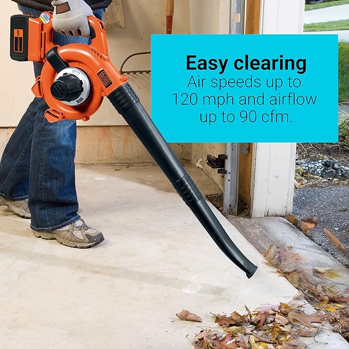 BLACK+DECKER 40V MAX* Cordless Hard-Surface Sweeper with POWERCOMMAND, Tool Only (LSW36) - LeafyLoom