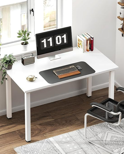 Need Small Desk, 39.4 inches Sturdy Writing Desk for Small Spaces, Small Computer Desk Teens Desk Study Table Laptop Desk Home Ofice Desk, White - LeafyLoom