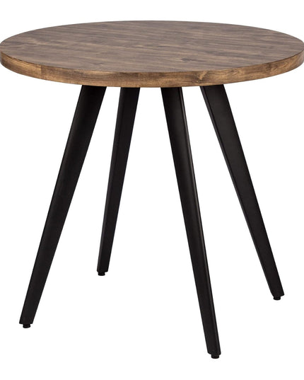 Round Dining Table, Small Dining Table for 2, 31.5" Round Table, Mid-Century Modern Kitchen Table with 1.4" Thickness Wood Grain Tabletop for or Small Space, Dining Room, Kitchen, Brown LeafyLoom