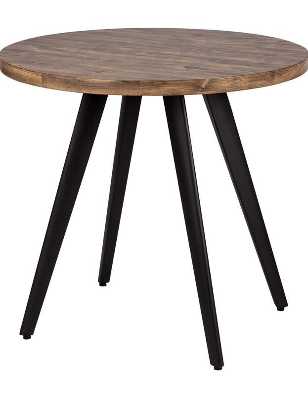 Round Dining Table, Small Dining Table for 2, 31.5" Round Table, Mid-Century Modern Kitchen Table with 1.4" Thickness Wood Grain Tabletop for or Small Space, Dining Room, Kitchen, Brown LeafyLoom