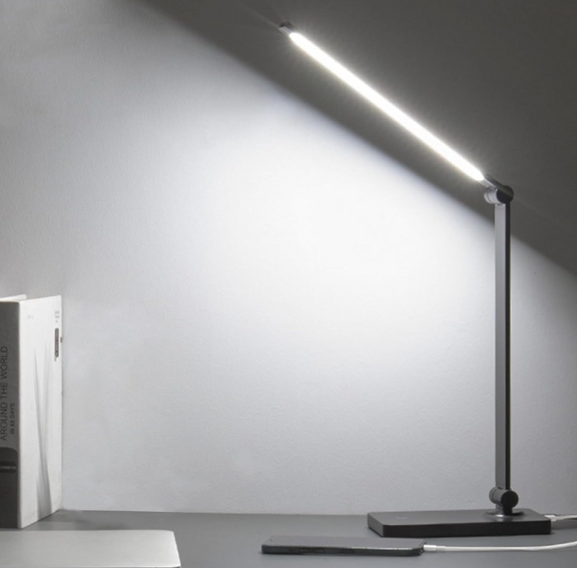 Rechargeable Desk Lamp LED Desk Lamps Eye-Caring Desk Lamps Dimmable Office Lamp with USB Chager Touch Control for Home Office Student Dormitory - LeafyLoom
