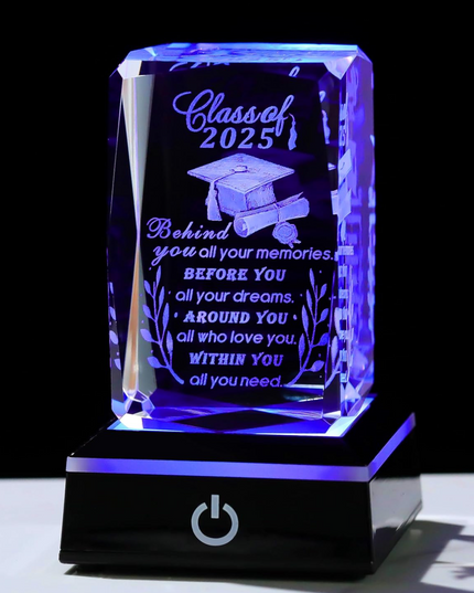 Movdyka Graduation Gifts for Her Him 2026 Unique - 3D Layser Engraved Class of 2026 with Base, High School College Graduation Gift Ideas for Women Men Girls Daughter Son Unisex - LeafyLoom