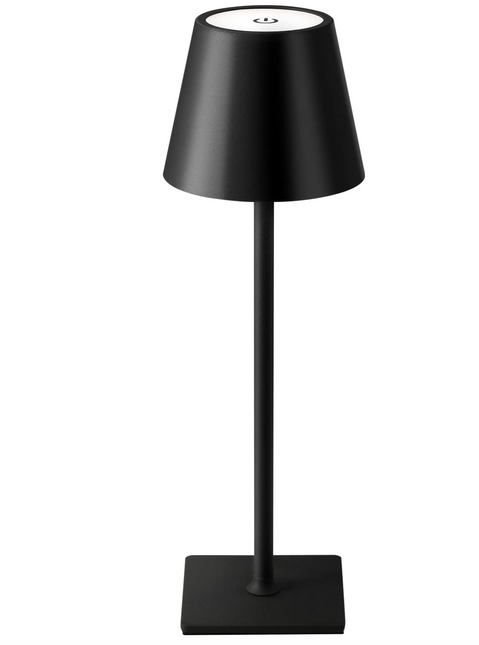 KDG Cordless Table Lamp, Portable LED Desk Lamp, 5000mAh Battery Operated, 3 Color Stepless Dimming Up, for Restaurant/Bedroom/Bars/Outdoor Party/Camping/Coffee Shop Atmosphere Night Light(Black) Nerefou