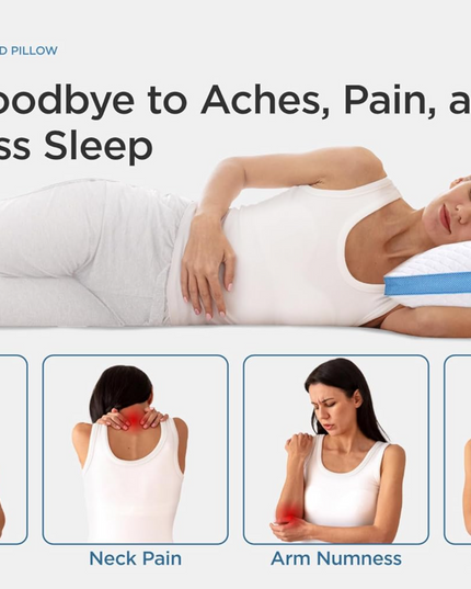 Side and Back Sleeper Pillow for Neck and Shoulder Pain Relief - Shredded Memory Foam Bed Pillow for Sleeping - 100% Adjustable Fill - Standard Size Modal Washable Case. Extra Fill Included - LeafyLoom