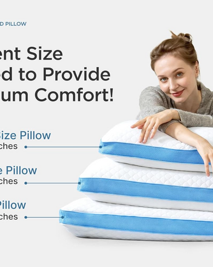 Side and Back Sleeper Pillow for Neck and Shoulder Pain Relief - Shredded Memory Foam Bed Pillow for Sleeping - 100% Adjustable Fill - Standard Size Modal Washable Case. Extra Fill Included - LeafyLoom