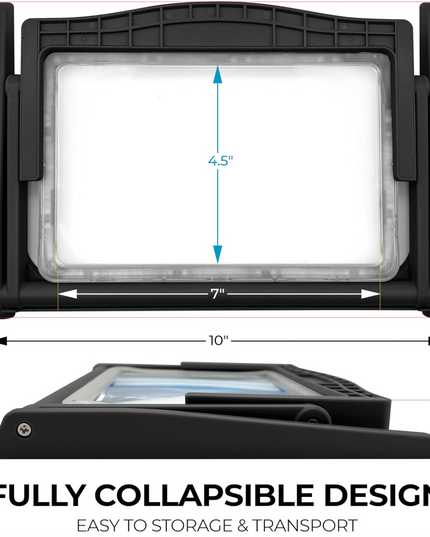 MAGNIPROS Patented 5X Large LED Page Magnifier with Detachable Stand | Eye Caring 3 Color Light Modes & Anti-Glare Lens to Reduce Eye Strain-Ideal for Reading Fine Print, Crafting, Low Vision Seniors - LeafyLoom