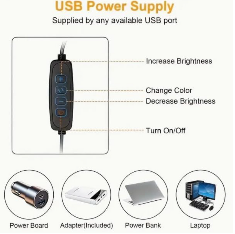 LED Desk Lamp – 12W Adjustable Swing Arm Light with 5 Color Modes & 10 Brightness Levels, Black, Eye-Caring Table Lamp for Home and Office