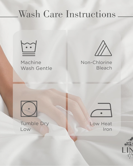 Linen Home 100% Cotton Percale Sheets Queen Size 4 Pc Cooling Set - White