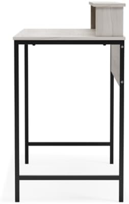 Signature Design by Ashley Bayflynn 36" Modern Home Office Desk With Hutch, White & Black - LeafyLoom
