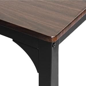 SogesHome Home Kitchen Table Set for 4, Compact Dining Table Chair Set, 4 Pieces Table Chair Bench Set for Small Place, Apartment, Dark Walnut - LeafyLoom