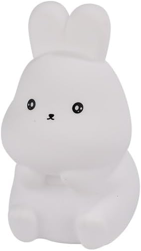 GoLine Mini Bunny Night Lights for Kids Ages 3-8, Cute Silicone Easter Rabbit Lamp with 7 Color, Christmas Birthday Toys Gifts for 4 5 6 7 8 9 10 Year Old Girls Boys Baby Toddlers. - LeafyLoom
