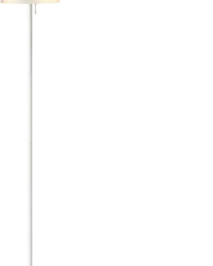 Globe Electric 67526 Dixon 65" 2-Light Floor Lamp, Matte White, Frosted Glass Shade, Vertical Pull-Chain Stepless Dimmer Switch - LeafyLoom
