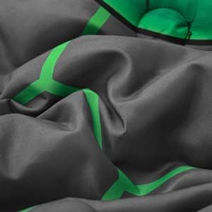 NTBED Game Console Comforter Set for Boys Girls Kids Geometric Lightweight Microfiber Bedding Sets (Green, Twin) - LeafyLoom