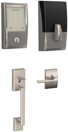 Schlage Encode Wi-Fi Smart Lock with Century Handleset Entry Set for Front Door, Satin Nickel SchlageLockCompany