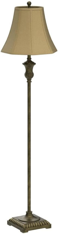 Decor Therapy Alice Traditional Floor Lamp, Antique Gesso 60" x 14" - LeafyLoom
