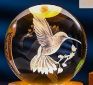 Bird Gifts for Kids, Large 3D Bird Lamp, Crystal Bird Night Light 16 Color Changing with Remote Control for Bedroom Decor, Bird Figurines - LeafyLoom