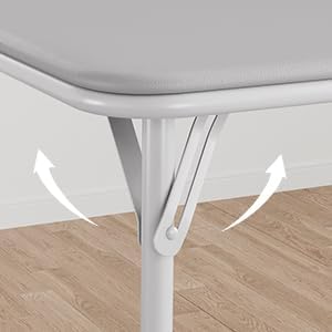 IDEALHOUSE Portable Folding Card Table and Chair Set of 5, PU Upholstered Foldable Table, and All Metal Folding Chairs, Table and Chairs Suitable for Dining Room, Living Room, Office, Camping - LeafyLoom
