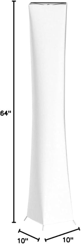 chiphy Floor Lamp, 64" Tall Dimmable and RGB Color Changing LED Smart Bulbs White Fabric Shade, with Remote Control, Standing Lamp for Living Room, Bedroom Play Room - LeafyLoom