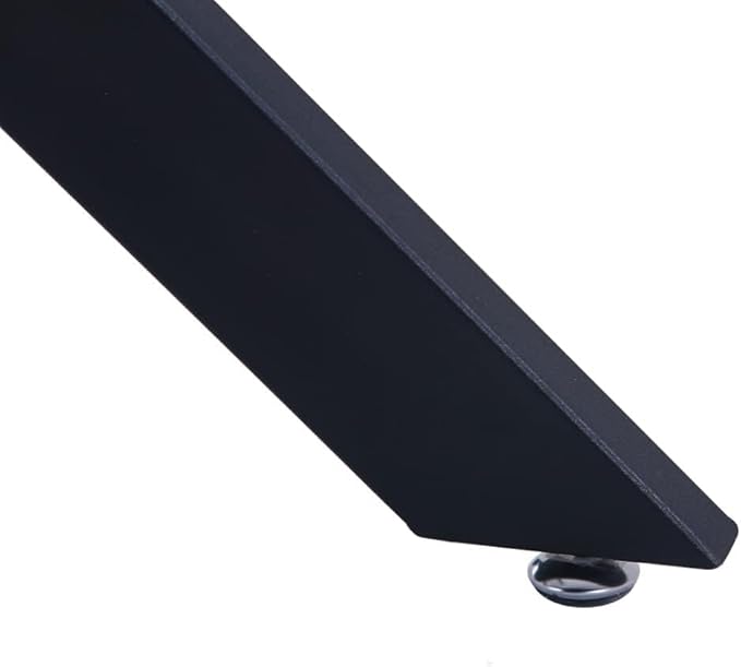Tempered Glass Dining Table with Black Metal Legs, 47" Modern Rectangular Kitchen Table for Dining Room Kitchen,Black - LeafyLoom