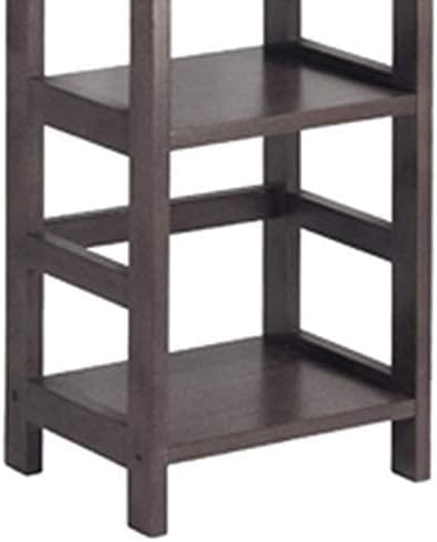 Winsome 4 tier Wood Leo model name Shelving, Small, Espresso - LeafyLoom