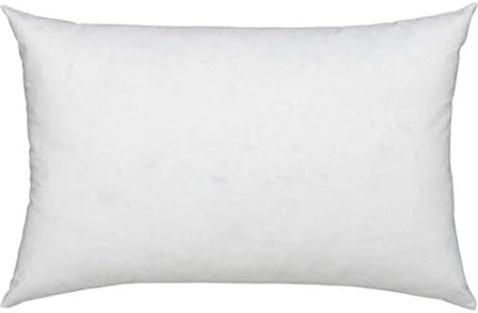 L' COZEE Premium Feather and Down Pillow Insert, Decorative Throw Stuffer Inserts, Hypoallergenic, Cotton Cover, White (12x34) - LeafyLoom